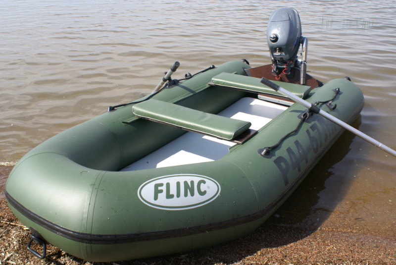 Надувная лодка ПВХ FLINC FT290LA оснащена палубой высокого давления airdeck
